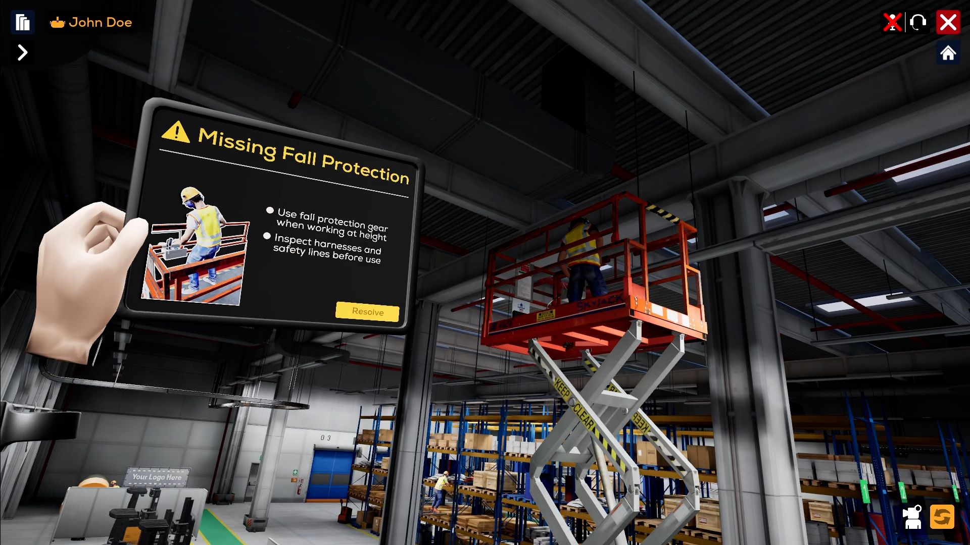 VR Hazard Training - Lift