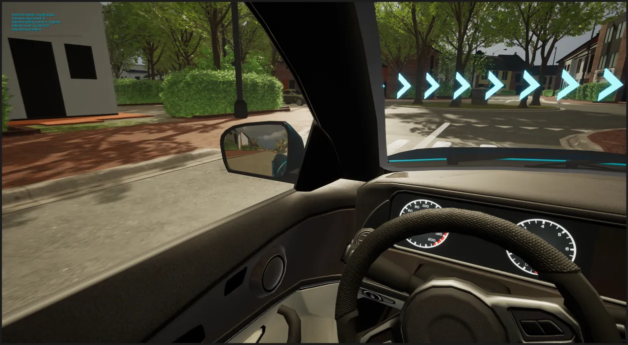 Drunk driving simulator scenario in virtual traffic environment