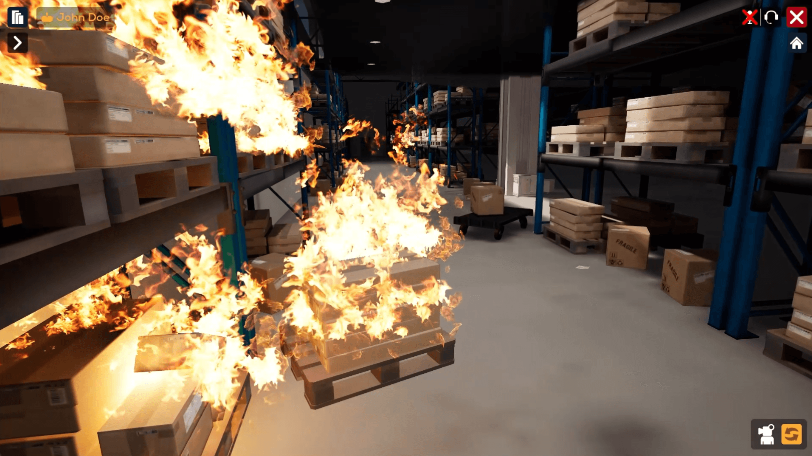VR Fire Training - Warehouse